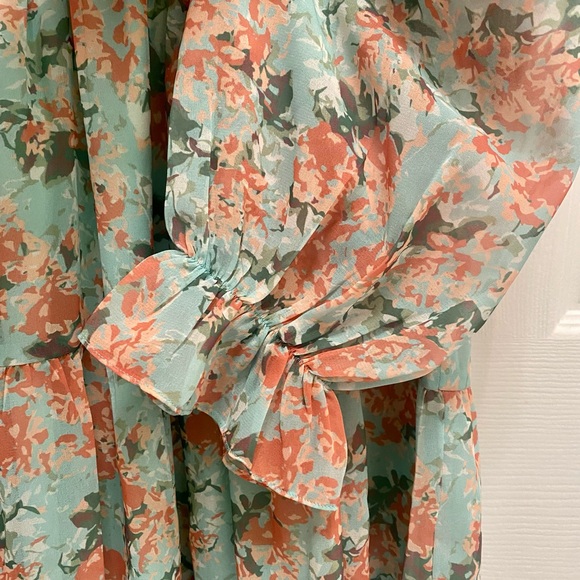 NEW! Women’s Boutique Floral Ruffle Accent CARRIE Dress - Picture 13 of 15